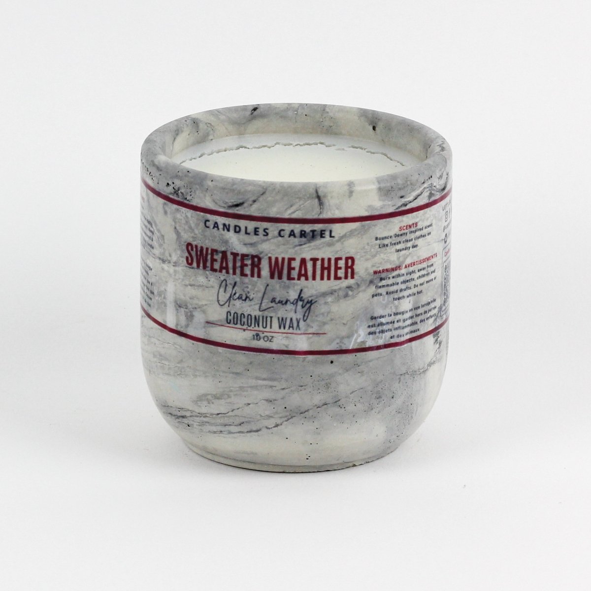 Sweater Weather Candle Coconut Wax With Clear Jar And Crackling Wooden Wick