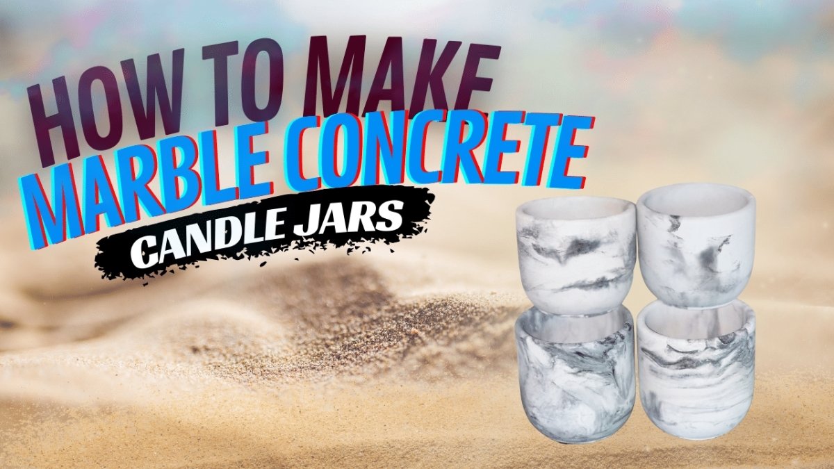 How To Make Marble Concrete Candle Vessels