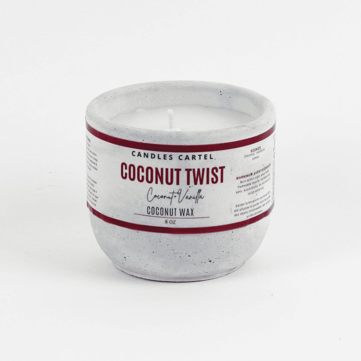 coconut and vanilla candle