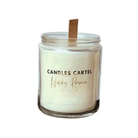Thumbnail for Holiday Romance 8 oz Coconut Wax With Clear Glass Jar And Crackling Wooden Wick
